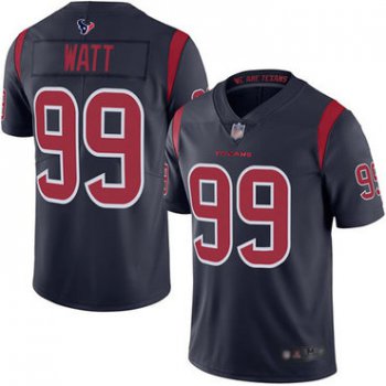 Texans #99 J.J. Watt Navy Blue Men's Stitched Football Limited Rush Jersey
