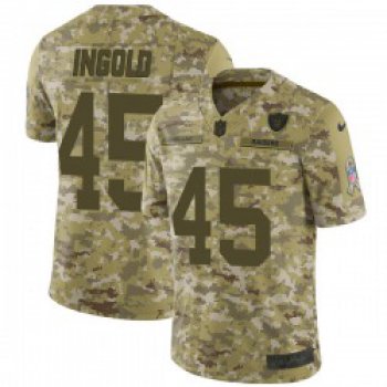 Men's Las Vegas Raiders #45 Alec Ingold Limited Camo 2018 Salute to Service Jersey