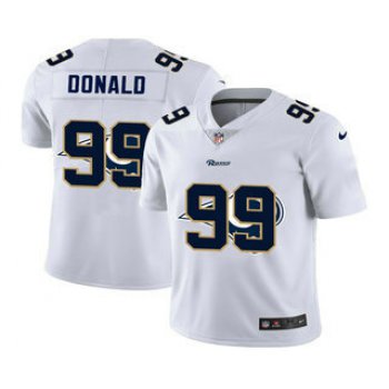 Men's Los Angeles Rams #99 Aaron Donald White 2020 Shadow Logo Vapor Untouchable Stitched NFL Nike Limited Jersey
