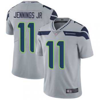 Seahawks #11 Gary Jennings Jr. Grey Alternate Men's Stitched Football Vapor Untouchable Limited Jersey