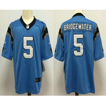 Men's Carolina Panthers #5 Teddy Bridgewater Light Blue 2020 Vapor Untouchable Stitched NFL Nike Limited Jersey