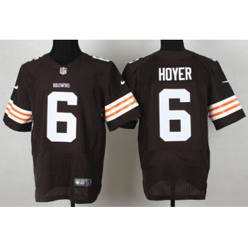 Nike Cleveland Browns #6 Brian Hoyer Brown Elite Jersey