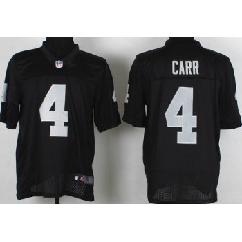 Nike Oakland Raiders #4 Derek Carr Black Elite Jersey
