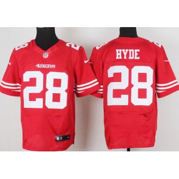 Nike San Francisco 49ers #28 Carlos Hyde Red Elite Jersey