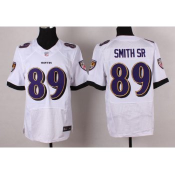 Nike Baltimore Ravens #89 Steve Smith Sr 2013 White Elite Jersey