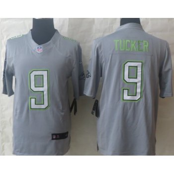 Nike Baltimore Ravens #9 Justin Tucker 2014 Pro Bowl Gray Jersey