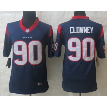 Nike Houston Texans #90 Jadeveon Clowney Blue Limited Jersey