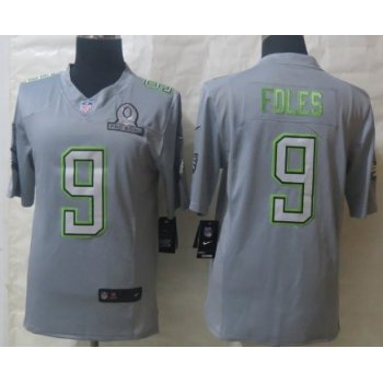 Nike Philadelphia Eagles #9 Nick Foles 2014 Pro Bowl Gray Jersey