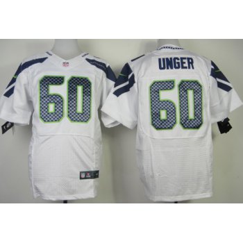 Nike Seattle Seahawks #60 Max Unger White Elite Jersey