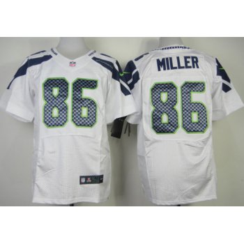 Nike Seattle Seahawks #86 Zach Miller White Elite Jersey