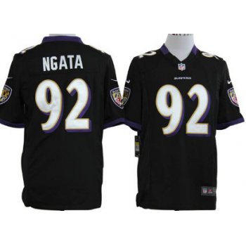 Nike Baltimore Ravens #92 Haloti Ngata Black Game Jersey