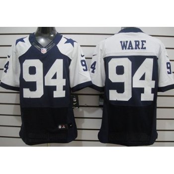 Nike Dallas Cowboys #94 DeMarcus Ware Blue Thanksgiving Elite Jersey