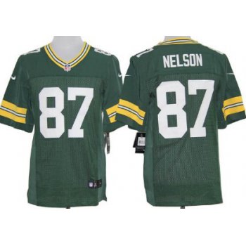Nike Green Bay Packers #87 Jordy Nelson Green Elite Jersey