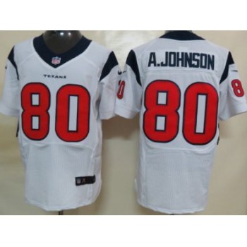 Nike Houston Texans #80 Andre Johnson White Elite Jersey
