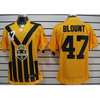 Nike Pittsburgh Steelers #47 Mel Blount 1933 Yellow Throwback Jersey
