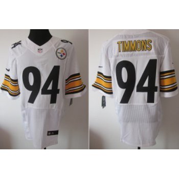 Nike Pittsburgh Steelers #94 Lawrence Timmons White Elite Jersey
