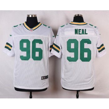 Men's Green Bay Packers #96 Mike Neal White Road NFL Nike Elite Jersey