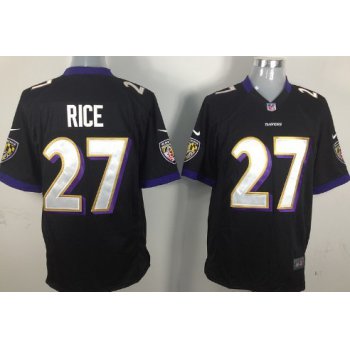 Nike Baltimore Ravens #27 Ray Rice Black Game Jersey