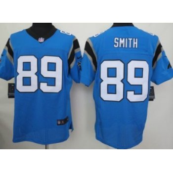Nike Carolina Panthers #89 Steve Smith Light Blue Elite Jersey