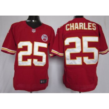 Nike Kansas City Chiefs #25 Jamaal Charles Red Elite Jersey