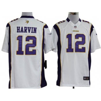 Nike Minnesota Vikings #12 Percy Harvin White Game Jersey