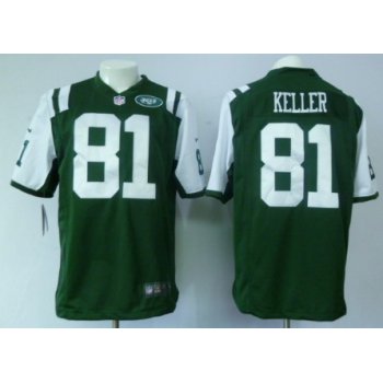Nike New York Jets #81 Dustin Keller Green Game Jersey