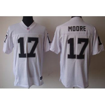 Nike Oakland Raiders #17 Denarius Moore White Elite Jersey