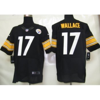 Nike Pittsburgh Steelers #17 Mike Wallace Black Elite Jersey