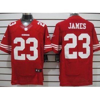 Nike San Francisco 49ers #23 LaMichael James Red Elite Jersey
