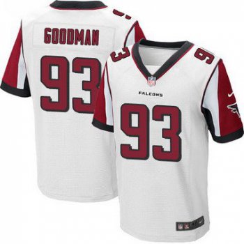 Men's Atlanta Falcons #93 Malliciah Goodman White Road NFL Nike Elite Jersey