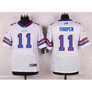 Men's Buffalo Bills #11 Marcus Thigpen White Road NFL Nike Elite Jersey