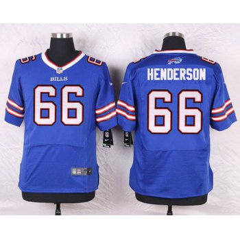 Men's Buffalo Bills #66 Seantrel Henderson Royal Blue Team Color NFL Nike Elite Jersey