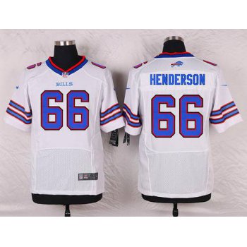 Men's Buffalo Bills #66 Seantrel Henderson White Road NFL Nike Elite Jersey