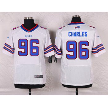 Men's Buffalo Bills #96 Stefan Charles White Road NFL Nike Elite Jersey