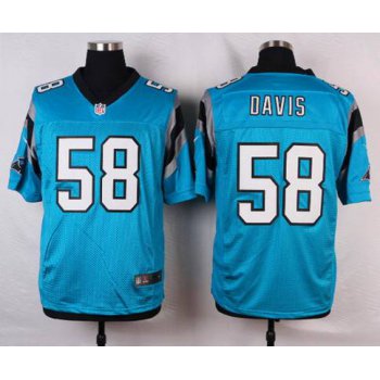 Men's Carolina Panthers #58 Thomas Davis Light Blue Alternate NFL Nike Elite Jersey