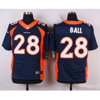 Men's Denver Broncos #28 Montee Ball Navy Blue Alternate NFL Nike Elite Jersey