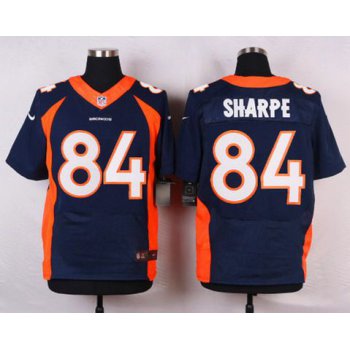 Men's Denver Broncos #84 Shannon Sharpe Navy Blue Retired Player NFL Nike Elite Jersey