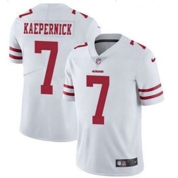 Men's Nike 49ers #7 Colin Kaepernick White Vapor Untouchable Limited Jersey