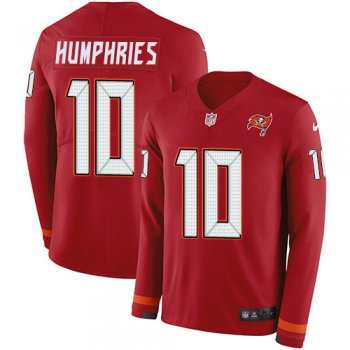 Nike Buccaneers #10 Adam Humphries Red Team Color Men's Stitched NFL Limited Therma Long Sleeve Jersey