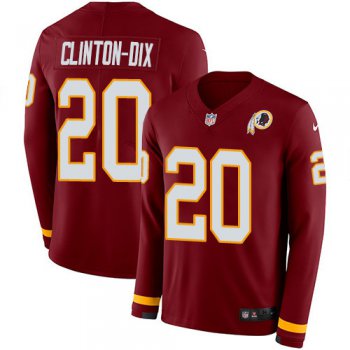 Nike Redskins #20 Ha Ha Clinton-Dix Burgundy Red Team Color Men's Stitched NFL Limited Therma Long Sleeve Jersey