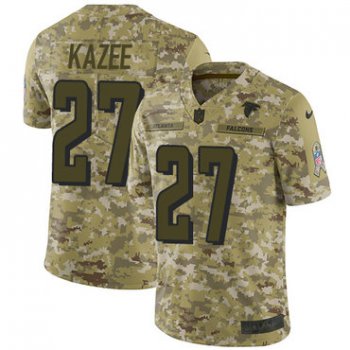 Nike Falcons 27 Damontae Kazee Camo Men's Stitched NFL Limited 2018 Salute To Service Jersey