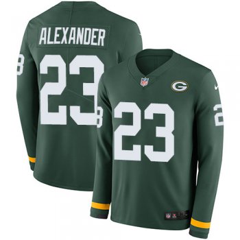 Nike Packers 23 Jaire Alexander Green Team Color Men's Stitched NFL Limited Therma Long Sleeve Jersey