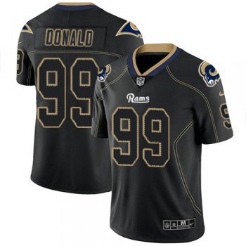 Nike Rams 99 Aaron Donald Lights Out Black Men's Stitched NFL Limited Rush Jersey