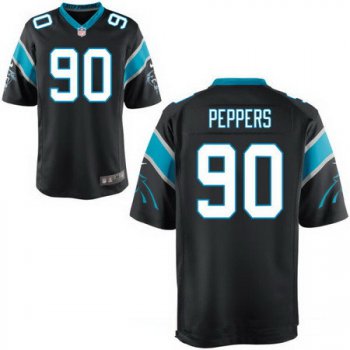 Men's Carolina Panthers #90 Julius Peppers Black Team Color Stitched NFL Nike Elite Jersey