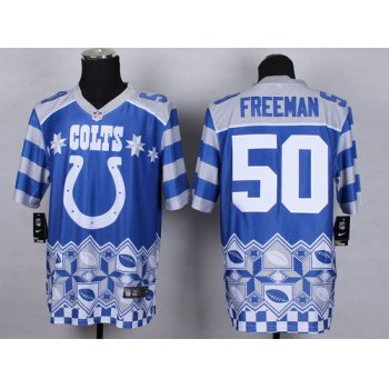 Nike Indianapolis Colts #50 Jerrell Freeman 2015 Noble Fashion Elite Jersey