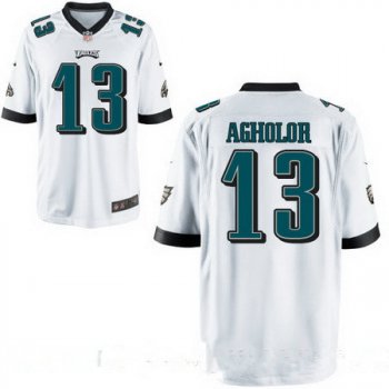 Men's Philadelphia Eagles #13 Nelson Agholor White Road Stitched NFL Nike Elite Jersey