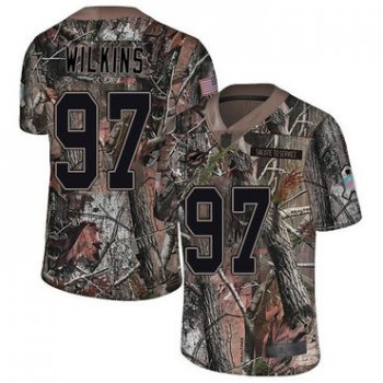 Dolphins #97 Christian Wilkins Camo Men's Stitched Football Limited Rush Realtree Jersey