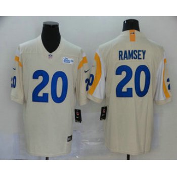 Men's Jacksonville Jaguars #20 Jalen Ramsey Cream 2020 NEW Vapor Untouchable Stitched NFL Nike Limited Jersey