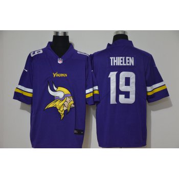 Men's Minnesota Vikings #19 Adam Thielen Purple 2020 Big Logo Vapor Untouchable Stitched NFL Nike Fashion Limited Jersey