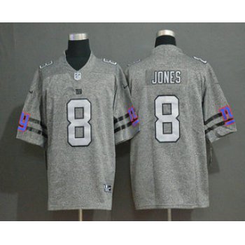 Men's New York Giants #8 Daniel Jones 2019 Gray Gridiron Vapor Untouchable Stitched NFL Nike Limited Jersey
